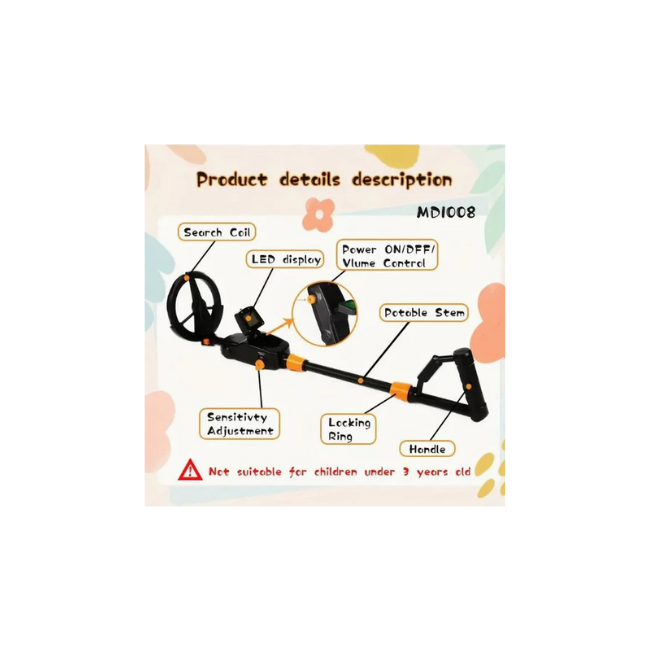Metal Detector (Treasure Hunter) MD-1008 Upgraded Version
